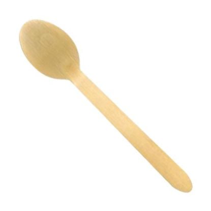 Picture of DISPOSABLE WOODEN DESSERT SPOON (PACK OF 100)
