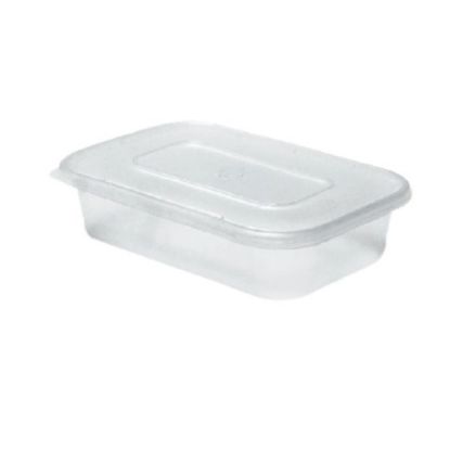 Picture of PLASTIC TAKEAWAY CONTAINER & LID 500CC 174X120mm CLEAR (PACK OF 50)