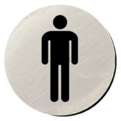 Picture of GENTS DOOR DISC SELF ADHESIVE METALLIC DIA75MM