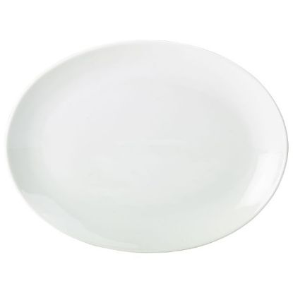 Picture of GENWARE PORCELAIN WHITE OVAL PLATE 21CM 8.25" (6)