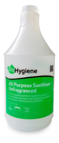 Picture of BIO HYGIENE UNFRAGRANCED SANITISER EMPTY TRIGGER BOTTLE 750ML (SINGLE)