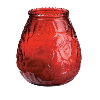 Picture of GLASS LOWBOY RED CANDLE (SINGLE)