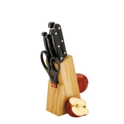 Picture of 6 PIECE WOODEN KNIFE BLOCK INCLUDING SCISSORS