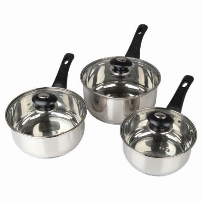 Picture of 3 PIECE PAN SET STAINLESS STEEL - INDUCTION SUITABLE