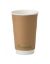 Picture of Edenware Kraft Brown Compostable Paper Double Wall Coffee Cup 16oz (Pack of 25)