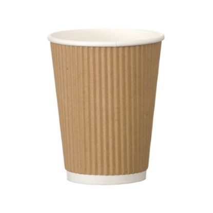 Picture of Kraft Brown Ripple Wrap Hot Cup 12oz Tall  (Pack Of 25)