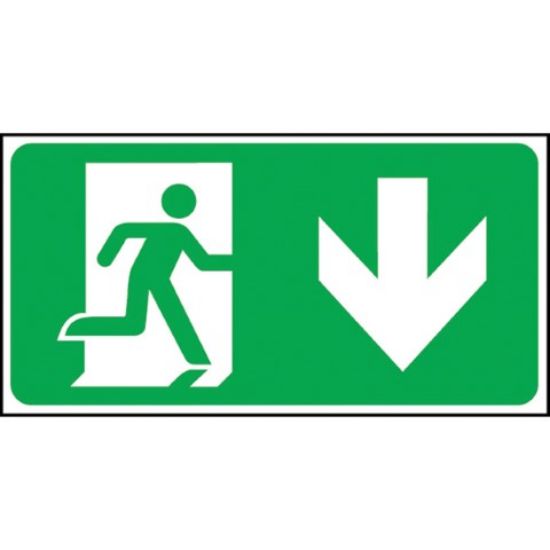 Picture of Man Running Arrow Down F/P Semi-Rigid 150x300mm