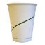Picture of Paper Hot Cup Compostable White With Green Strip 8oz  (Pack of 50)