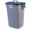 Picture of RECTANGULAR REFUSE BIN 90L 53X73X43cm BLACK/GREY