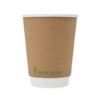 Picture of Edenware Kraft Brown Double Wall Coffee Cup 8oz  (Pack Of 25)