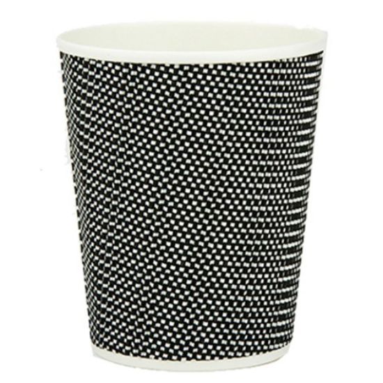 Picture of INSULATED MONO VIP HOT CUP 12oz BLACK/WHITE (25)