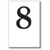 Picture of Table Card Numbers 1-10 Plastic White