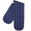 Picture of Butcher Double Oven Glove Blue With White Stripes