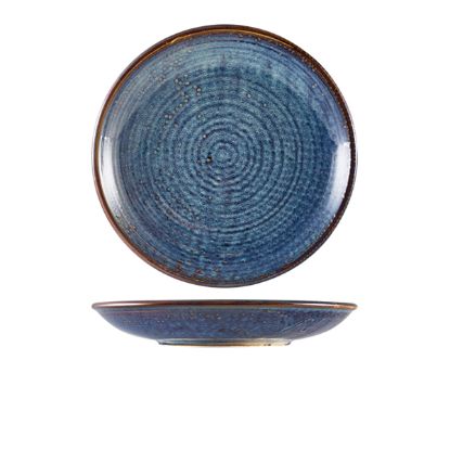 Picture of TERRA PORCELAIN AQUA BLUE COUPE PLATE 25CM (6)