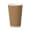 Picture of Kraft Brown Ripple Wrap Hot Cup 16oz (Pack Of 25)