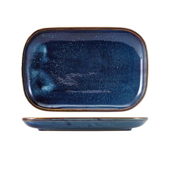 Picture of TERRA PORCELAIN AQUA BLUE RECTANGULAR PLATE 29 x 19.5CM (6)