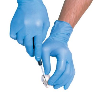 Picture of JANGRO PROFESSIONAL 5G NITRILE GLOVE POWDER FREE BLUE EXTRA LARGE (PACK 0F 100)