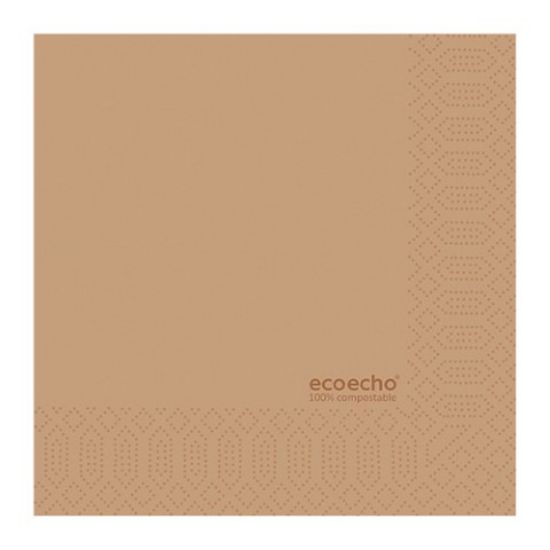 Picture of DUNI ECOECHO UNBLEACHED NAPKIN 3PLY 33cm (PACK OF 250)