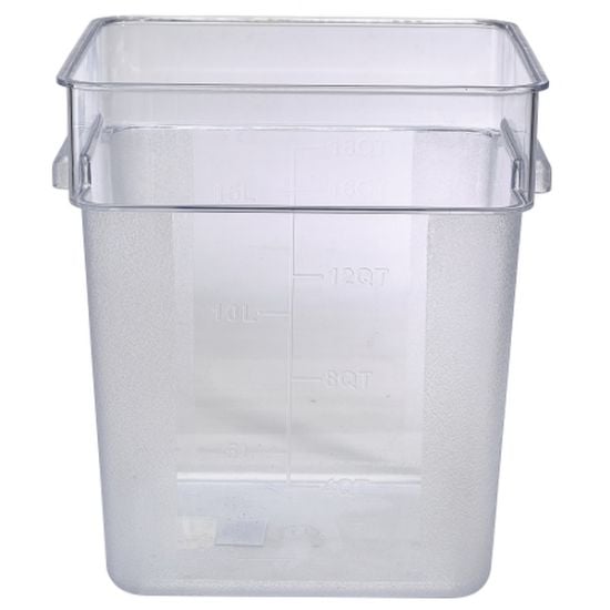 Picture of POLYCARBONATE 17.1 LTR SQUARE FOOD STORAGE CONTAINER WITH ETCHED MEASUREMENTS