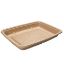 Picture of Case Of 300 Bagasse Rectangular Tray Brown 230x164x25mm