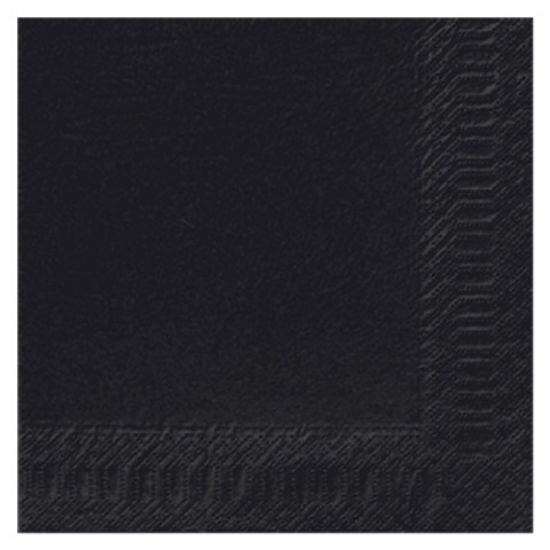 Picture of PACK OF 125 DUNI TISSUE DINNER NAPKIN 40CM 3PLY BLACK *P