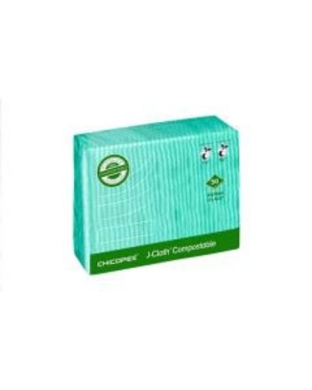Picture of COMPOSTABLE CHICOPEE J CLOTH GREEN 43X32cm (PACK OF 50)