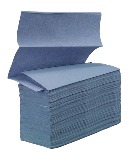 Picture of PROFESSIONAL FLUSHABLE Z-FOLD HAND TOWEL 1PLY BLUE RECYCLED (4360)