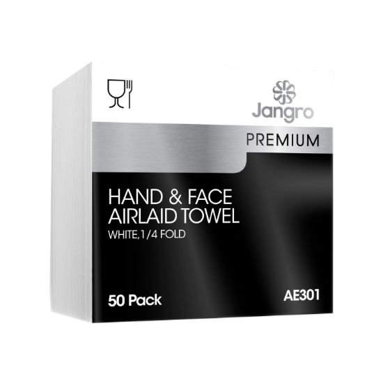 Picture of JANGRO PREMIUM 33CM AIRLAID 4 FOLD NAPKIN (500)