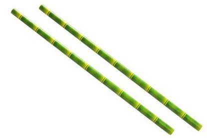 Picture of BAMBOO PRINT PAPER BIODEGRADABLE STRAWS 8" (PACK OF 250)
