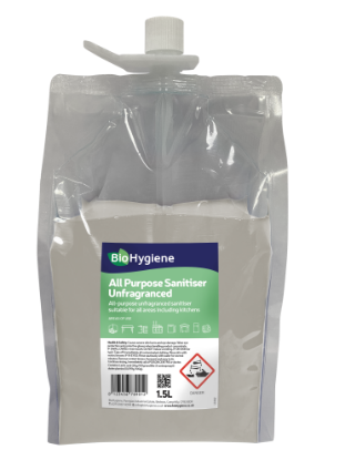 Picture of BIO HYGIENE DOSING POUCH FOR ALL PURPOSE SANITISER UNFRAGRANCED 1.5ltr (2)
