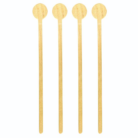 Picture of Compostable Wooden Disc Stirrer 8" And Dispenser (Pack Of 250)