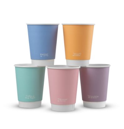 Picture of Feel Good 12oz Double Wall Hot Cup 89 Series Mixed Colours (Case Of 500)