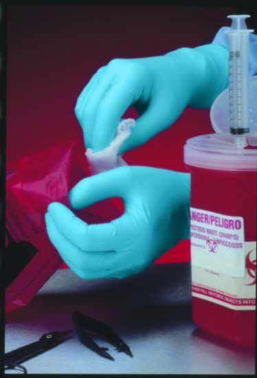 Picture of Hybrid Exam Gloves Powder Free Blue Extra Large (100)