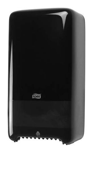Picture of Tork Mid-Size Toilet Roll Dispenser Black Plastic