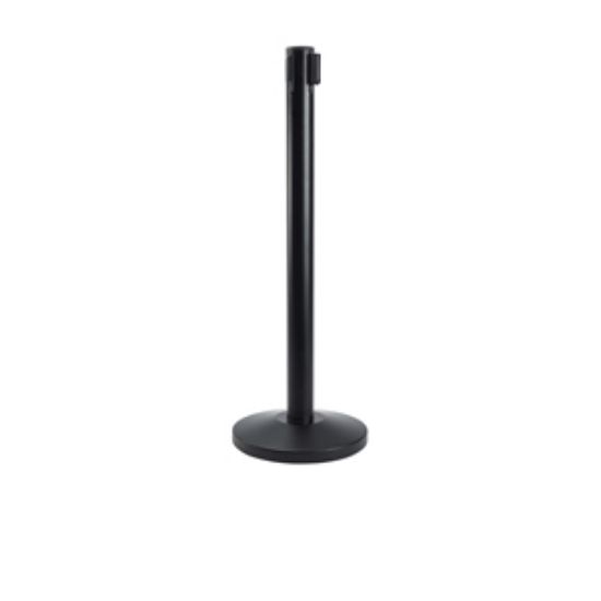 Picture of Black Barrier Post - Retractable Black Belt (2)