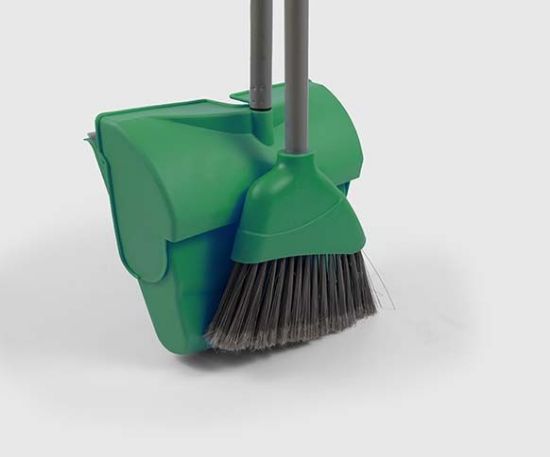 Picture of Angle Lobby Dustpan And Brush Set Green
