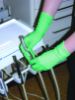 Picture of Aloe Vera Vinyl Exam Gloves Powder Free Green Small (100)
