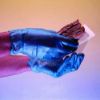 Picture of Medium Blue Glove Vinyl Powdered (Pack of 100)