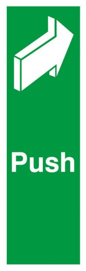 Picture of Push Door Sign 150x50 S/A