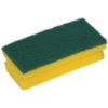 Picture of Jangro Abrasive Easigrip Sponge Scouring Pad Yellow/Green (Pack of 10)