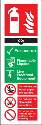 Picture of Co2 Fire Extinguisher 2kg & J Bracket Sign Rigid 