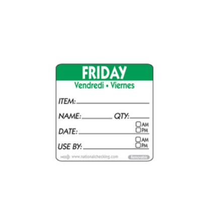 Picture of 50mm Friday Removable Day Label (500)