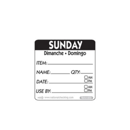 Picture of 50mm Sunday Removable Day Label (500)
