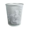 Picture of Waste Paper Bin Mesh Round Matt Silver 10"