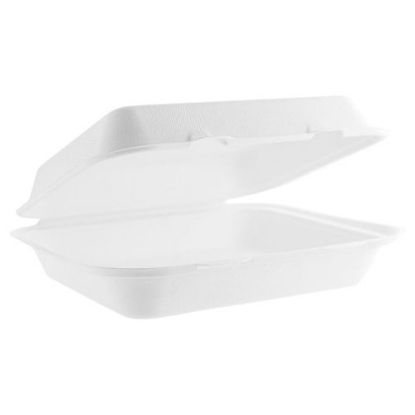 Picture of Vegware Nourish Bagasse Lunch Box 228x203mm (Pack Of 50)