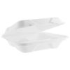 Picture of Rectangular Bagasse Lunchbox 9x6" 3 Compartment (Pack Of 50)