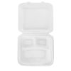 Picture of Rectangular Bagasse Lunchbox 9x6" 3 Compartment (Pack Of 50)