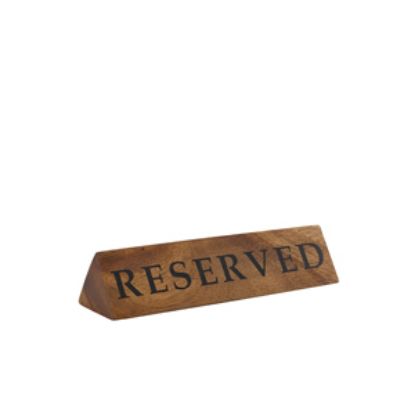 Picture of Genware Acacia Wood Reserved Sign