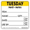 Picture of Pan Label By Roll Tuesday Stripe Yellow (500)