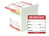 Picture of Pan Label By Roll Wednesday Stripe Red (500)